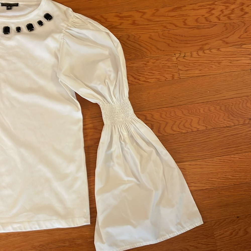 Alberto Malaki Women’s Size XS‎ Puffed Sleeve Blouse - Picture 4 of 9